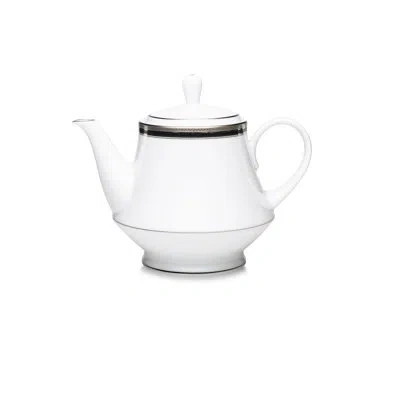 Noritake Austin Platinum Teapot, 38 Oz. In White