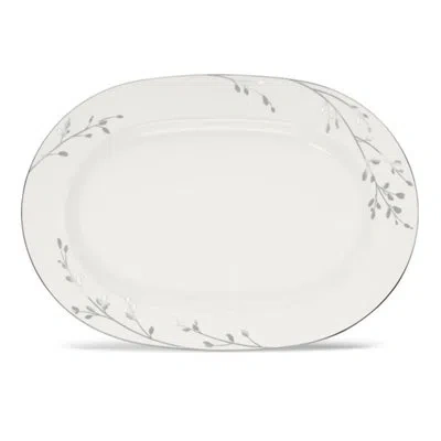 Noritake Birchwood Oval Platter, 14" In White