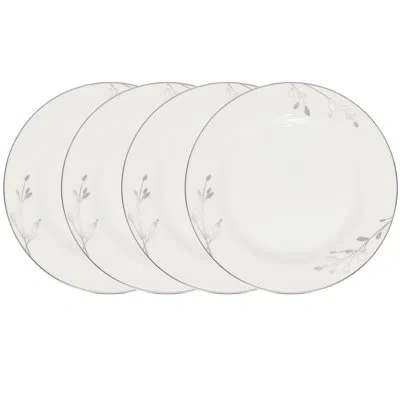 Noritake Birchwood Set Of 4 Bread & Butter/appetizer Plates, 6-1/2" In White