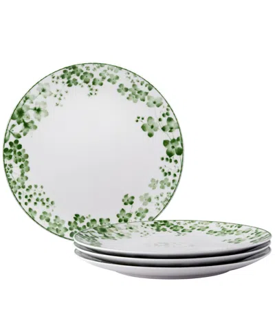 Noritake Bloomington Road 10.5" Set Of 4 Dinner Plates, Service For 4 In Green
