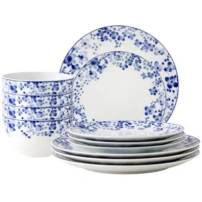 Noritake Bloomington Road 12-piece Dinnerware Set, Service For 4 In Blue