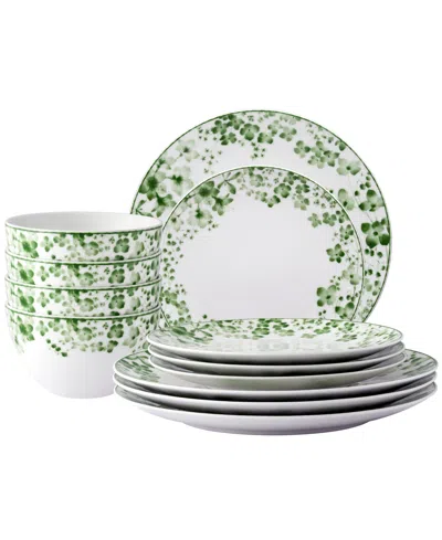 Noritake Bloomington Road 12-piece Dinnerware Set, Service For 4 In Green