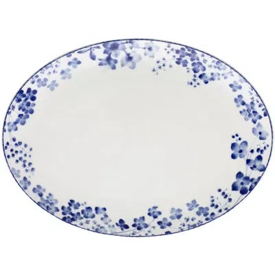 Noritake Bloomington Road Oval Platter, 14" In Blue