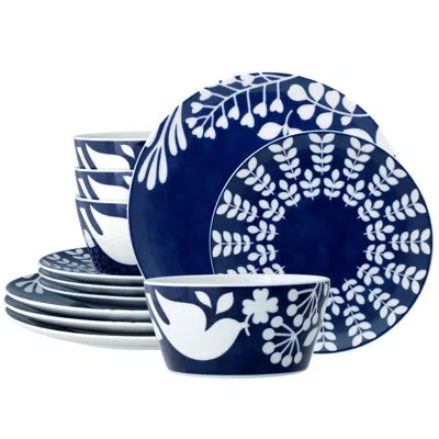 Noritake Bluefjord 12-piece Dinnerware Set, Service For 4