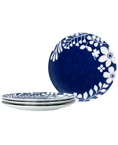 Noritake Bluefjord Set Of 4 Dinner Plates
