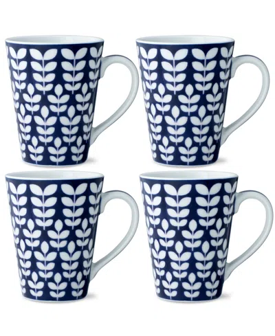 Noritake Bluefjord Set Of 4 Mugs