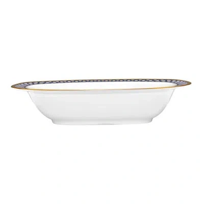 Noritake Blueshire Oval 24 Oz. Vegetable Bowl In Blue;white