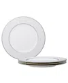 Noritake Brocato Set Of 4 Dinner Plates In Gray