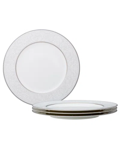 Noritake Brocato Set Of 4 Dinner Plates In Gray