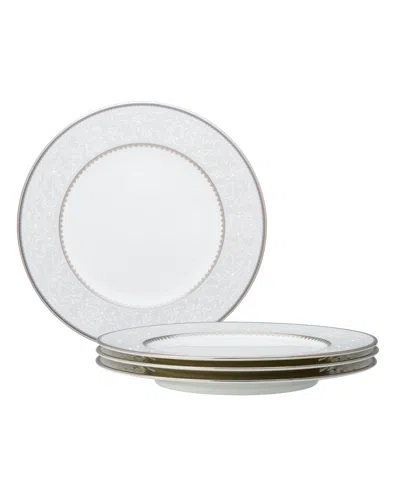 Noritake Brocato Set Of 4 Salad Plates In Gray