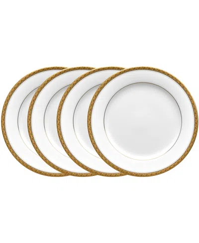 Noritake Charlotta Gold 4 Piece 8.25" Salad Plates Set, Service For 4