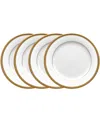 Noritake Charlotta Platinum 4 Piece 8.25" Salad Plates Set, Service For 4