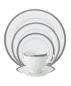 Noritake Charlotta Platinum 5 Piece Place Setting In White