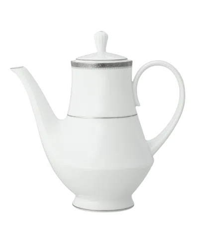 Noritake Charlotta Platinum Coffee Server, 49 oz In White