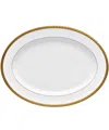Noritake Charlotta Platinum Oval Platter, 14" In Gold