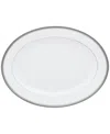 Noritake Charlotta Platinum Oval Platter, 14" In White