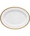 Noritake Charlotta Platinum Oval Platter, 16" In White