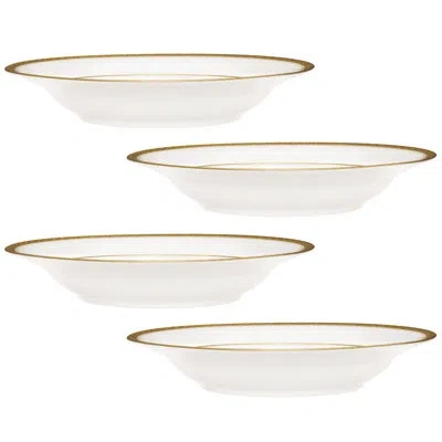 Noritake Charlotta Rim Soup Bowls, 9", 27 Oz. In Gold