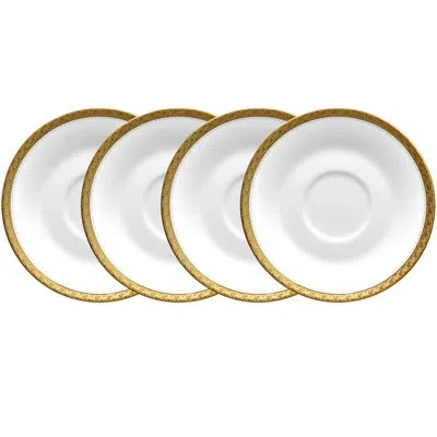 Noritake Charlotta Saucers, 6" In Gold