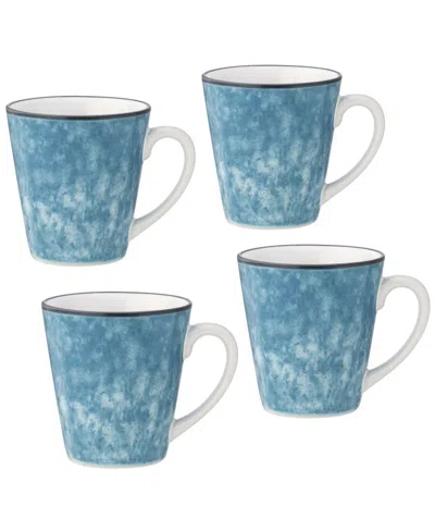 Noritake Colorkraft Essence Azurite 4 Piece Mug Set, 12 oz