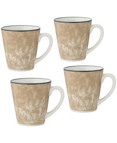 Noritake Colorkraft Essence Citrine 4 Piece Mug Set, 12 oz