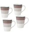 Noritake Colorscapes Canyon Layers 4 Piece Mug Set, 12 oz In Canyon