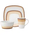 Noritake Colorscapes Desert Layers 4 Piece Square Place Setting In Desert