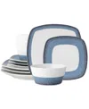 Noritake Colorscapes Layers 12 Piece Square Dinnerware Set In Navy