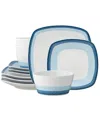 Noritake Colorscapes Layers 12 Piece Square Dinnerware Set In Sky