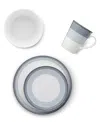 Noritake Colorscapes Layers 4 Piece Coupe Place Setting In Ash