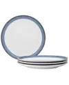 Noritake Colorscapes Layers Coupe Dinner Plate Set Of 4, 11" In Navy