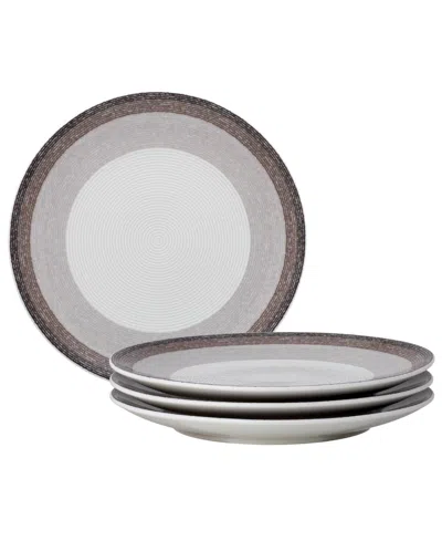 Noritake Colorscapes Layers Coupe Salad Plate Set Of 4, 8.25" In Brown