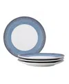 Noritake Colorscapes Layers Coupe Salad Plate Set Of 4, 8.25" In Navy