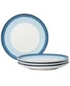 Noritake Colorscapes Layers Coupe Salad Plate Set Of 4, 8.25" In Sky