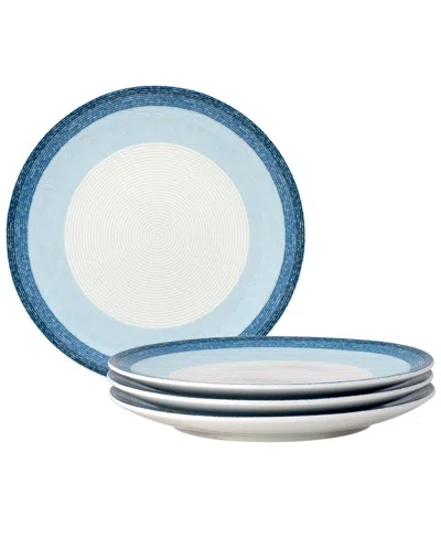Noritake Colorscapes Layers Coupe Salad Plate Set Of 4, 8.25" In Sky