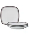 Noritake Colorscapes Layers Square Dinner Plate Set Of 4, 10.75"
