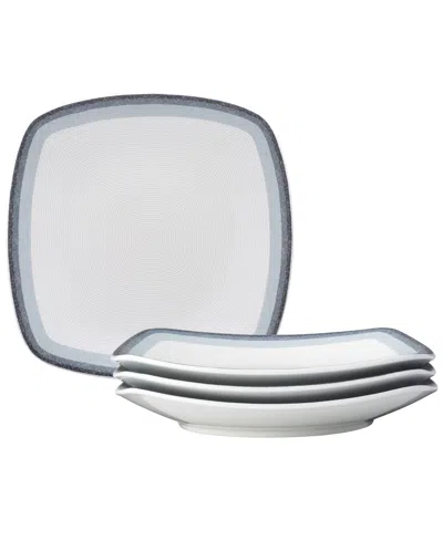 NORITAKE COLORSCAPES LAYERS SQUARE DINNER PLATE SET OF 4, 10.75"