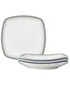 Noritake Colorscapes Layers Square Dinner Plate Set Of 4, 10.75" In Sage