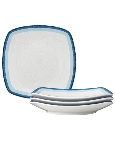 Noritake Colorscapes Layers Square Dinner Plate Set Of 4, 10.75" In Sky