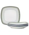 Noritake Colorscapes Layers Square Salad Plate Set Of 4, 8.25" In Sage