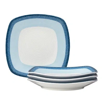 Noritake Colorscapes Layers Square Salad Plates, 8-1/4" In Sky