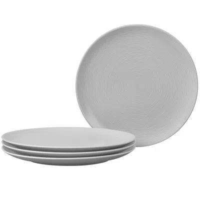 Noritake Colorscapes Swirl Coupe Dinner Plates, 11" In Gray