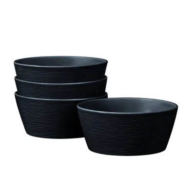 Noritake Colorscapes Swirl Fruit Bowls, 5-1/2", 15 Oz. In Black