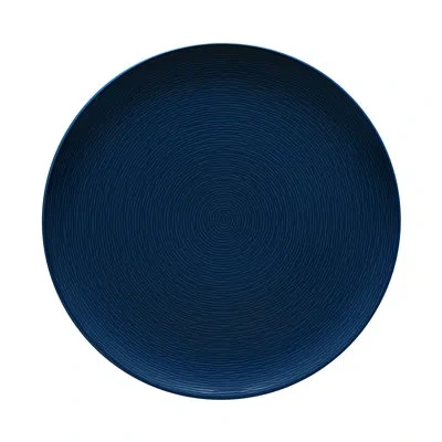 Noritake Colorscapes Swirl Round Platter, 12.25" In Navy