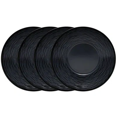 Noritake Colorscapes Swirl Saucers, 6-1/2" In Black