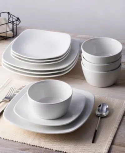 Noritake Colorscapes Swirl Square Dinnerware Collection In Grey