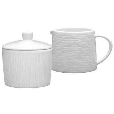 Noritake Colorscapes Swirl Sugar And Creamer Set In White