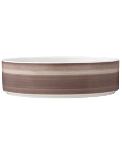 Noritake Colorstax Ombre Stax 10" Serving Bowl In Brown