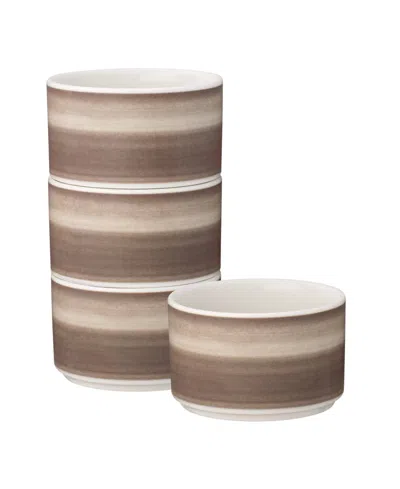 Noritake Colorstax Ombre Stax 3.75" Mini Bowls, Set Of 4 In Brown