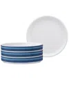 Noritake Colorstax Ombre Stax 6" Small Plates, Set Of 4 In Purple